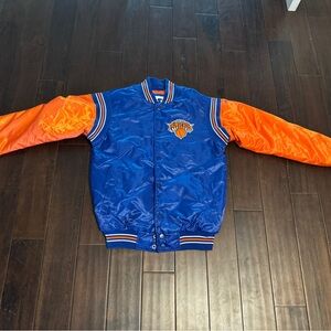 NY KNICKS Blue and Orange STARTER Varsity Jacket